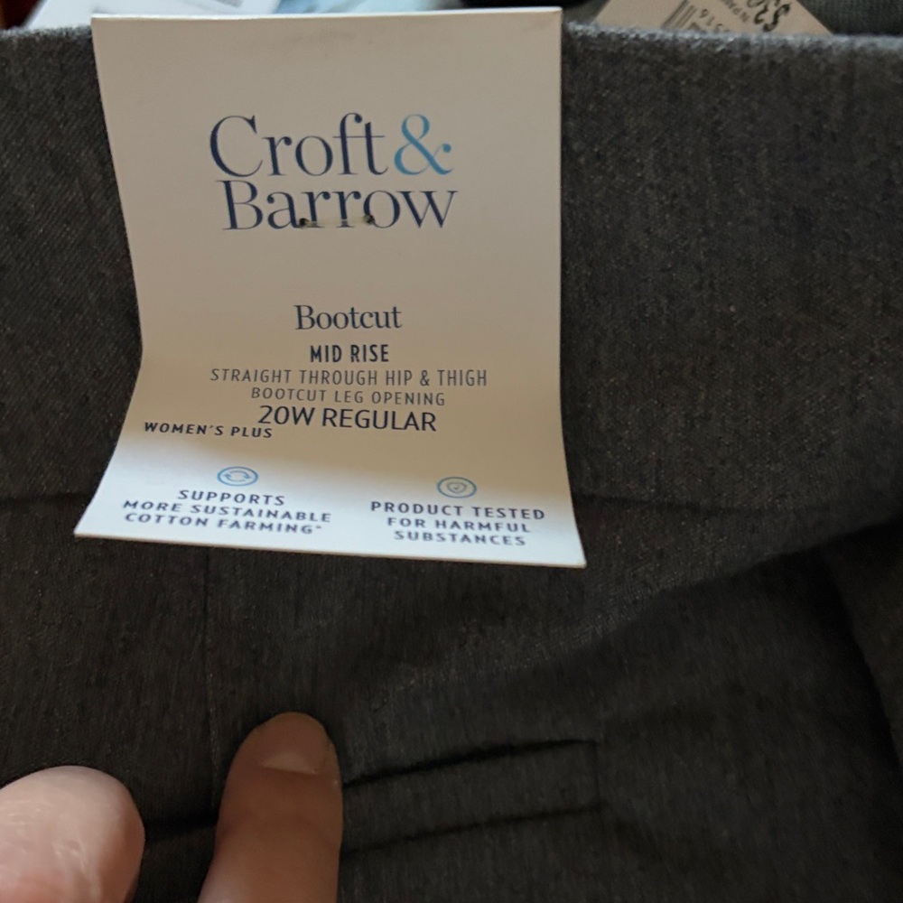 Croft & Barrow Charcoal Bootcut Pants
